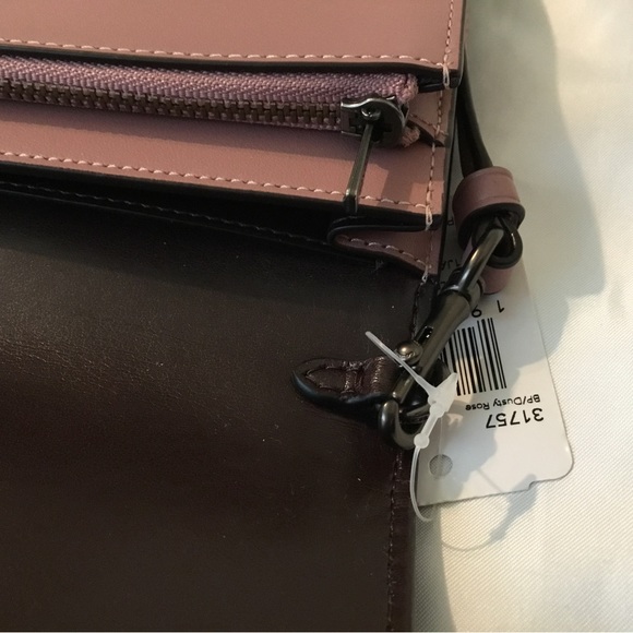 NWT Coach Dusty Rose Heart Fold-over Crossbody Clutch & RARE Matching Wallet Set - Picture 14 of 16